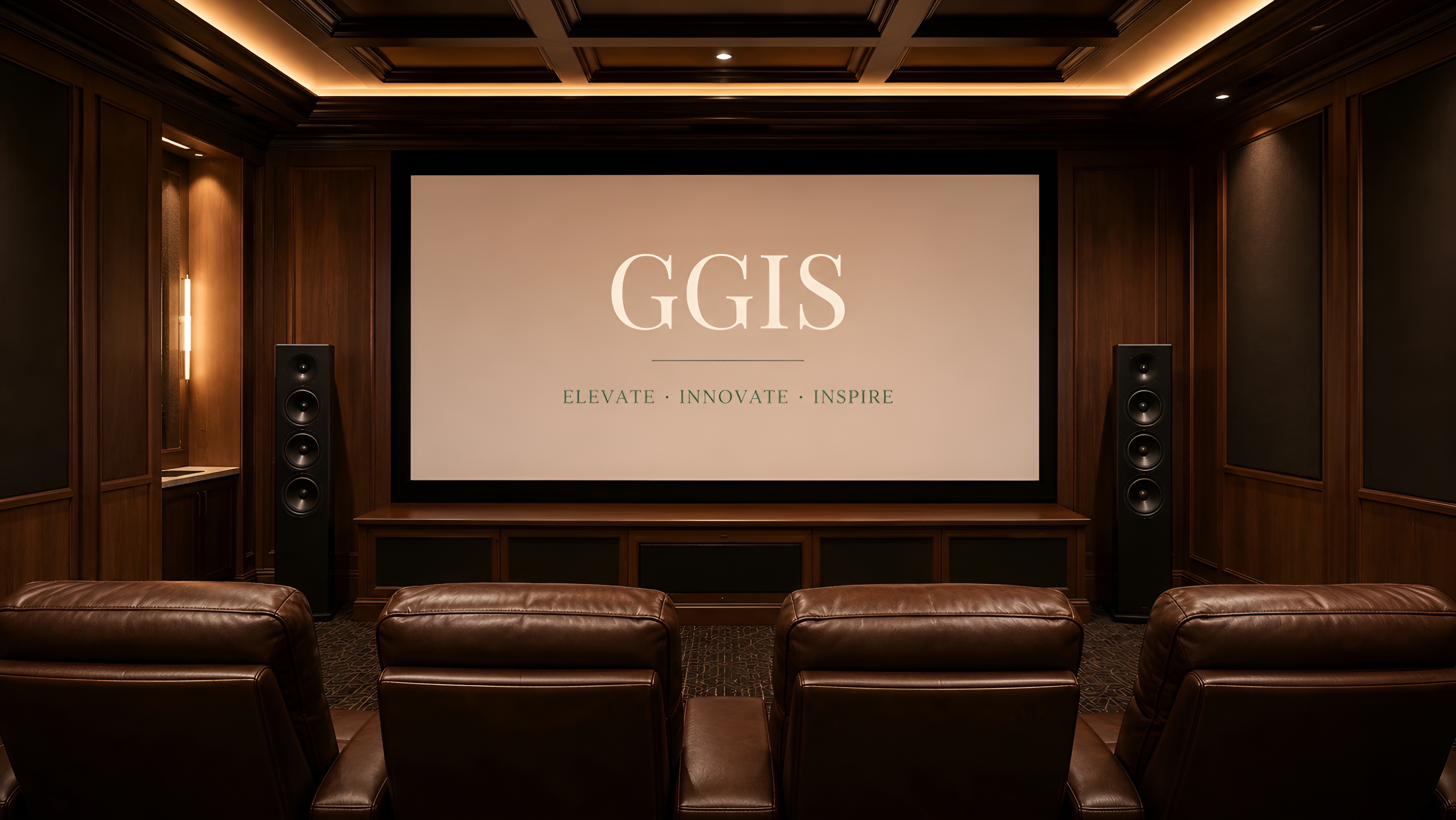 A dedicated home theater designed and integrated by GGIS